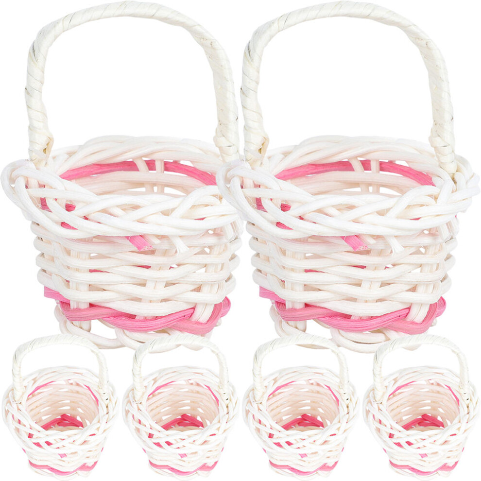 6pcs Miniature Woven Flower Basket Household Office Decor-image-OPC-PKCJJ6P-NEW