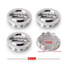 (silver-54mm) 4PCS 60/54MM Car Wheel Center Hub Caps Tire Rim Covers Accessories For Nissan Nismo Almera Xterra Qashqai Sentra X-Trail V36 GTR