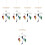 5pcs Wind Chime Pendant Felt Hanging Decor 5