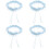 4pcs Bride Garter Lace Thigh Band Leg Ring 5