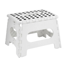(White) 9 inch folding step stool for adults-child-infant (Black, White)