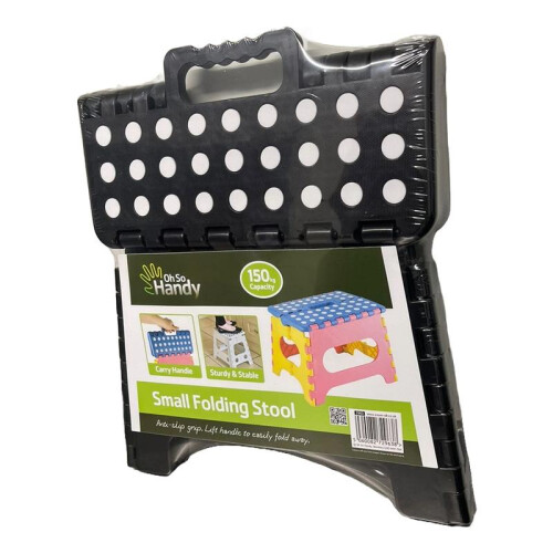 (White) 9 inch folding step stool for adults-child-infant (Black, White) 2