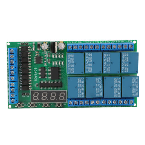 IO43A08 Module relais temporisé à 8 canaux DC12V 5A 1