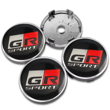 (A-60mm Cover) 4PCS 56MM 60MM GR Sport Emblem Wheel Center Hub Cap Car Rims Cover Hubcaps Sticker For Camry Yaris Avensis Auris Hilux Vios