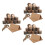 60 Sets Tree Stump Place Card Holders Rustic Table Number Stands 6