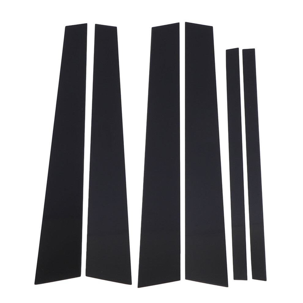6Pcs Pillar Post Cover Glossy Stylish Easy Black 8320539928227