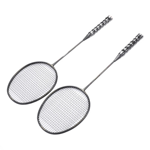 1 Pair Badminton Racket Set Lightweight Carbon 2
