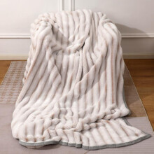 (Bubble Cream, Large (200×240)) Cozy Fleece Blanket with Multiple Designs: Luxurious Faux Fur Mink Throw for Ultimate Comfort soft