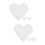 6 Pcs Heart Shaped Foam Cake Models for Decorating Practice 9