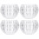 4 Pcs Crystal Glass Candlestick Wedding Decoration 4