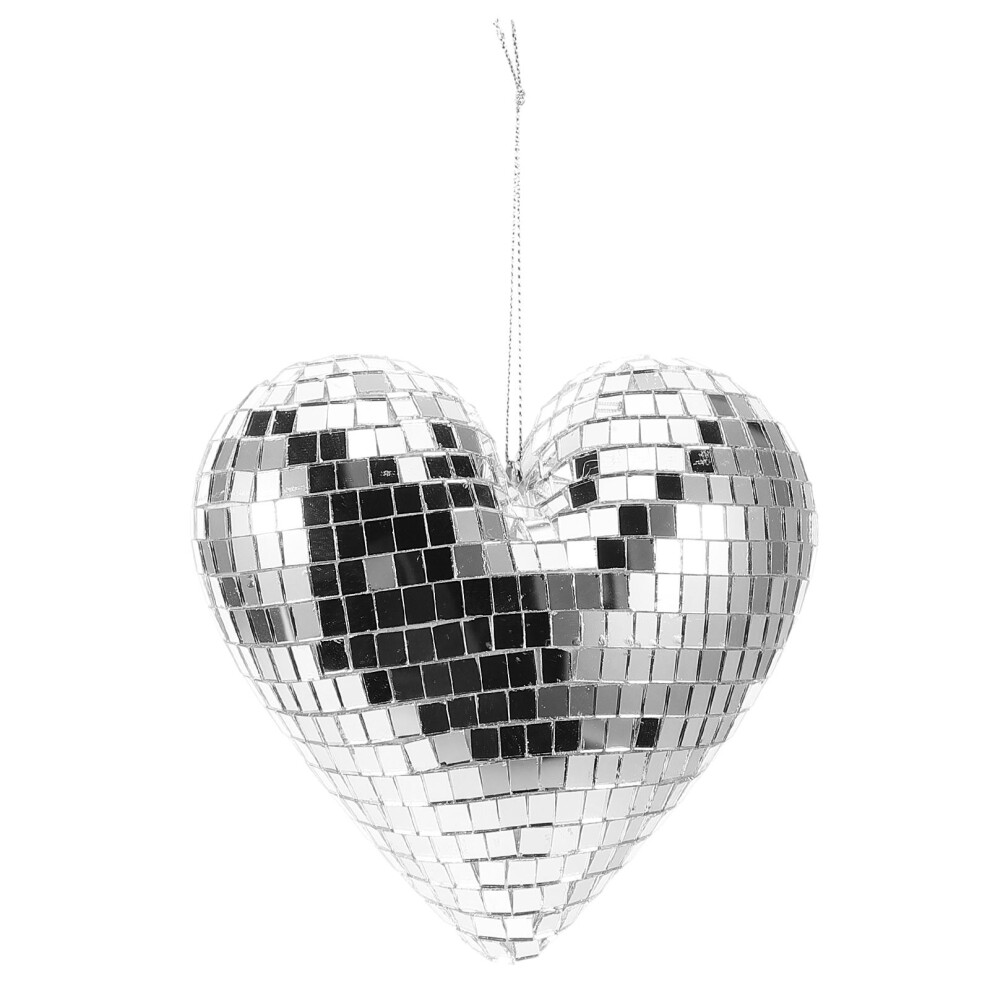 2pcs Heart Shaped Reflective Disco Ball Hanging Decor-image-OPC-PKCK2FB-NEW