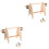 2 Sets Indoor Parrot Stand Bird Feeder Training Rack Cage Stand 3