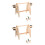 2 Sets Indoor Parrot Stand Bird Feeder Training Rack Cage Stand 5