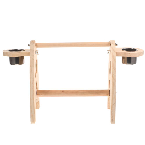 2 Sets Indoor Parrot Stand Bird Feeder Training Rack Cage Stand