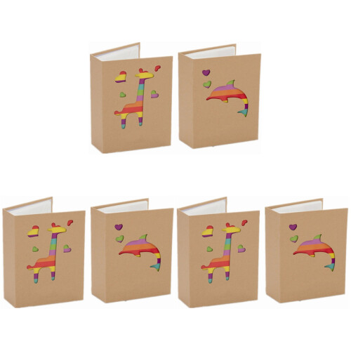 6 Pcs Baby Photo Album Insert Giraffe Dolphin Pattern 1
