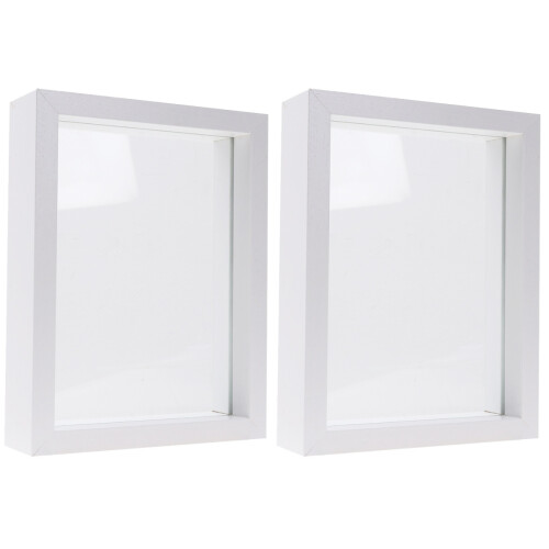2 Pcs Double Sided Glass Photo Frame Specimen Clip 1