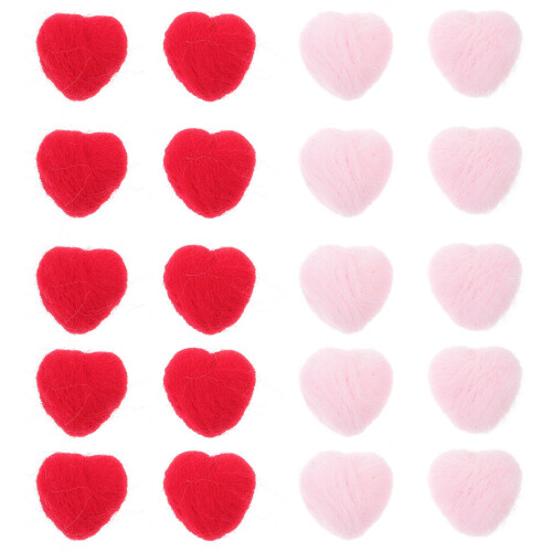 120 Pcs Wool Felt Hearts Decorations Photo Props 2