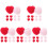 120 Pcs Wool Felt Hearts Decorations Photo Props 4