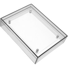 3Pcs Grey Acrylic Office Picture Frame Desktop Photo Frame Holder