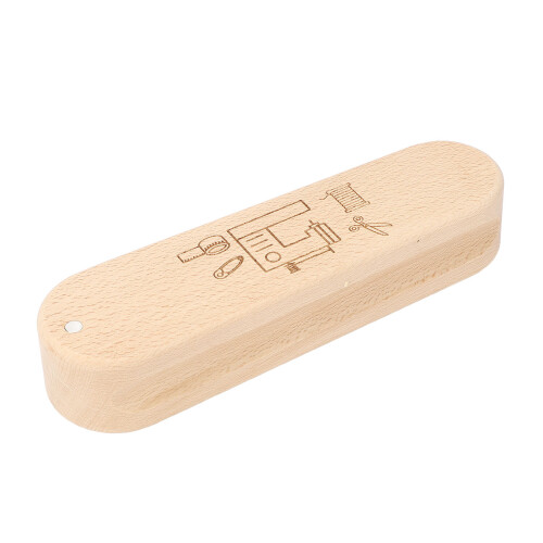 Solid Wood Tailors Clapper with Scale – Multifunctional Sewing Tool, 24x4.5cm 2