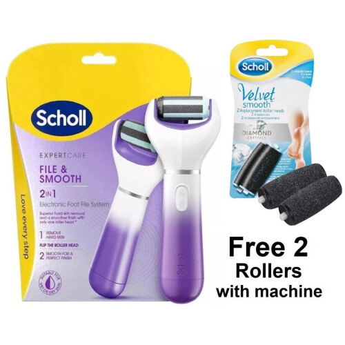 Scholl Scholl ExpertCare 2in1 Dual Speed Foot File + 2 Rollers