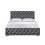 Comfy Living (No Mattress, 5ft King Size) Tufted Fabric Bed Frame In Grey 3ft, 4ft6 or 5ft 3