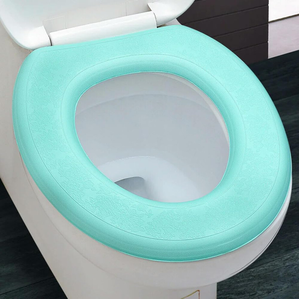 Toilet Seat Cover Washable O-Shaped Cushion Mat For Closestool Bidet Compatible Green Bathroom Pad 6447073486692