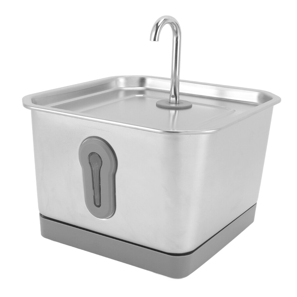 Stainless Steel 3.5L Smart Pet Water Fountain, Circulation & App Alerts-image-OPC-PKCKMKN-NEW