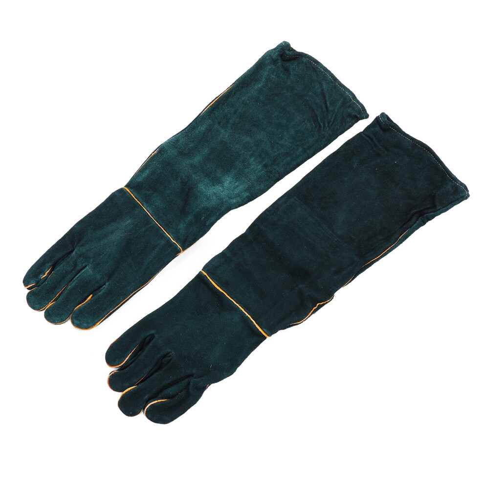 Thickened Animal Handling Gloves, Bite & Scratch Resistant, Long Cowhide & Canvas Drilling Gloves-image-OPC-PKCKMQ6-NEW