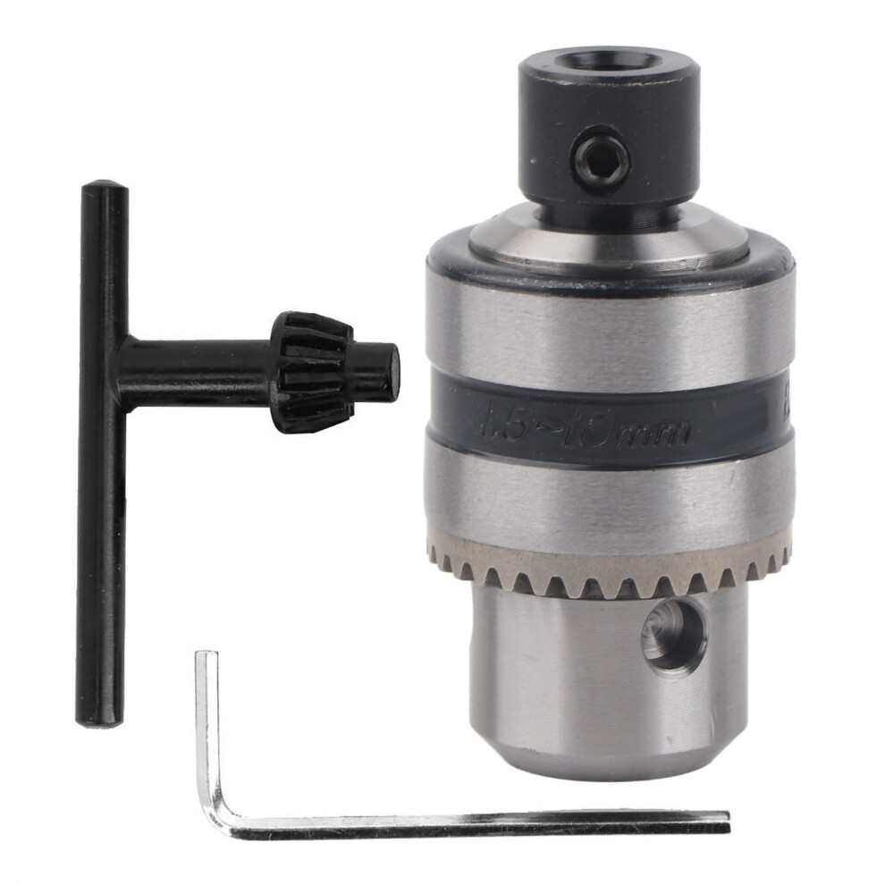 3-Jaw Clip Key Type Drill Chuck 8mm Fixing Hole