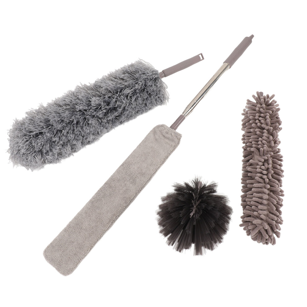 Effortless Cleaning with 6Pcs Bendable Microfiber Duster Telescopic Set