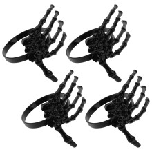 4St Decoratieve Halloween Napkin Buckles Zwarte Hand