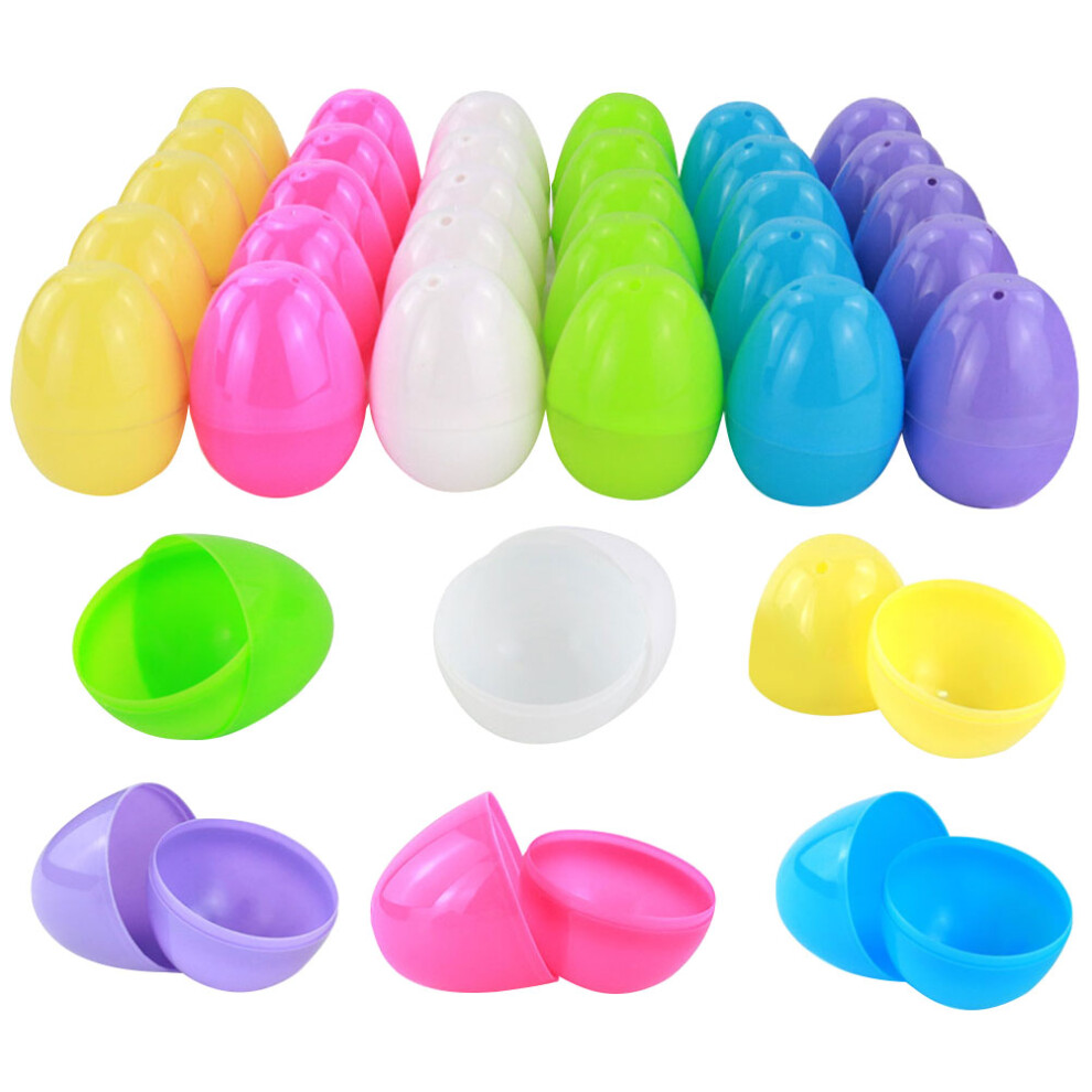 108 Pcs Empty Plastic Easter Eggs Candy Eggshell Box