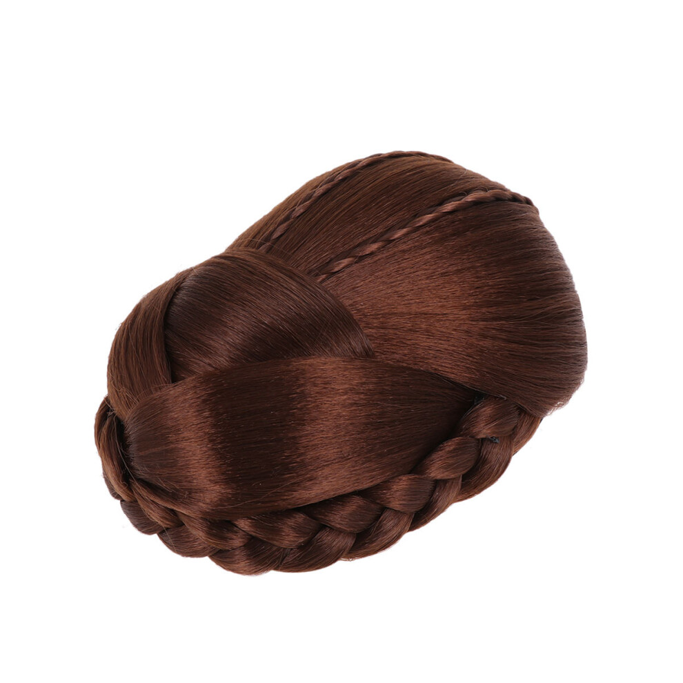 Aboofan Unisex 2 Pcs Braided Chignon Wig Synthetic Hair Bun For Women
