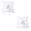 2pcs White Sea Star Ring Cushion Ocean Theme Wedding Pillow 6