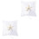 2pcs White Sea Star Ring Cushion Ocean Theme Wedding Pillow 3