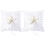 2pcs White Sea Star Ring Cushion Ocean Theme Wedding Pillow 2