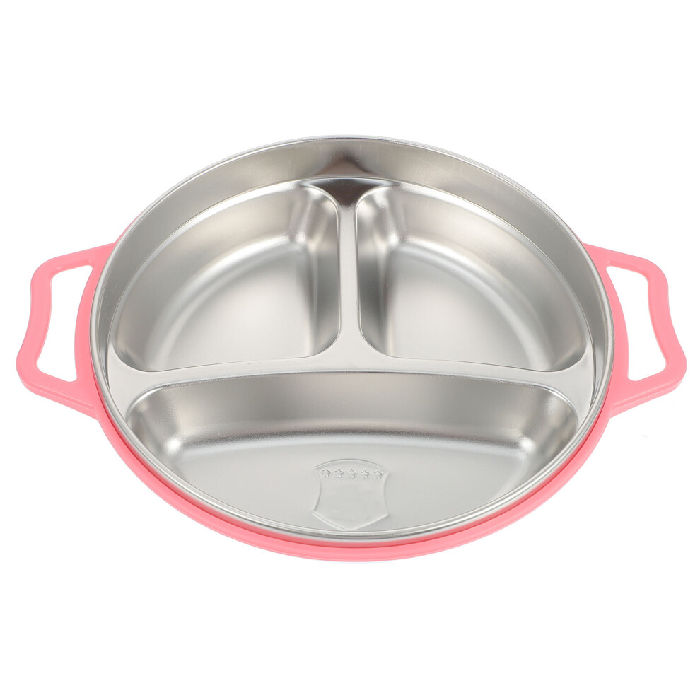 Vaguelly 3 Pcs Stainless Steel Kids Dinner Plate Food Storage