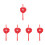 5pcs Heart Shaped Wedding Ring Pillows Box Holder 5