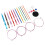 12Pcs Interchangeable Aluminum Circular Knitting Needle Set, 3mm-10mm 14