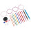 12Pcs Interchangeable Aluminum Circular Knitting Needle Set, 3mm-10mm 8