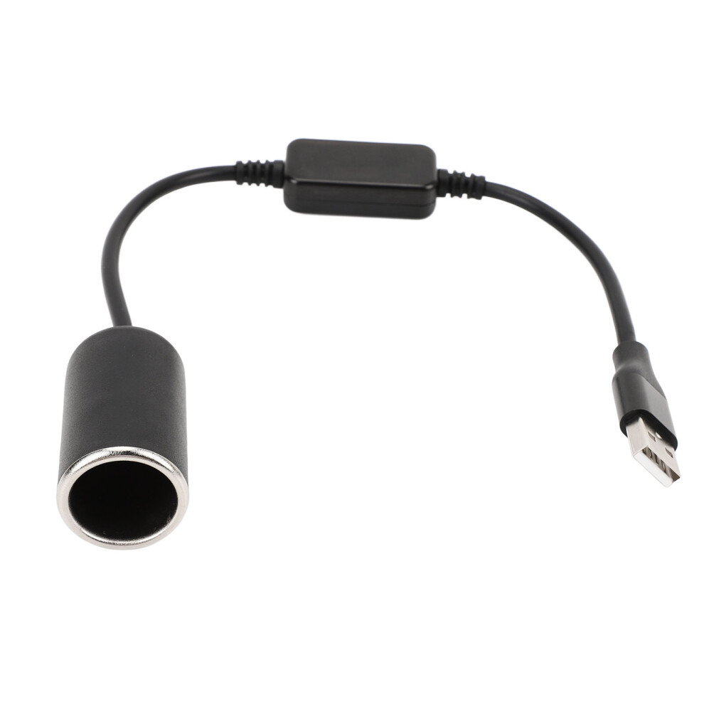 Usb Male To Cigarette Lighter Socket Adapter, 12V 8W, 30Cm, Black 8441346866196