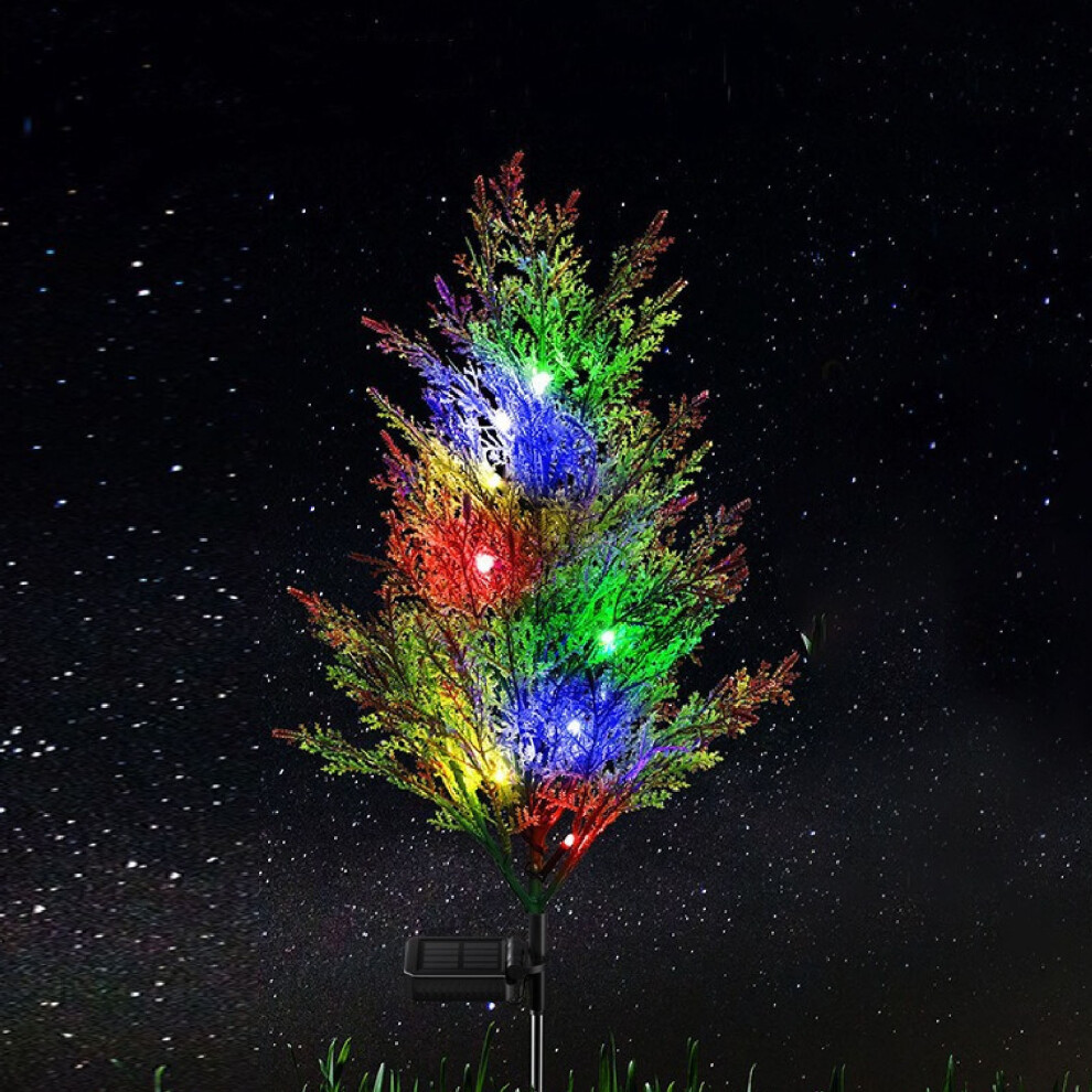 Solar Xmas Tree LED Lights 2pcs Water Resistant for Yard & Garden