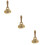 3pcs Copper Rattle Bell 6.5cm Wooden Handle Service Bell 9