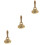 3pcs Copper Rattle Bell 6.5cm Wooden Handle Service Bell 5
