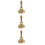 3pcs Copper Rattle Bell 6.5cm Wooden Handle Service Bell 8