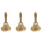 3pcs Copper Rattle Bell 6.5cm Wooden Handle Service Bell 4