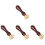 4 Sets Reusable Wax Seal Stamp with Wood Handle 4