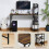 Vida Designs (Dark Brown) Brooklyn 3 Shelf Computer Desk Home Study Office 4