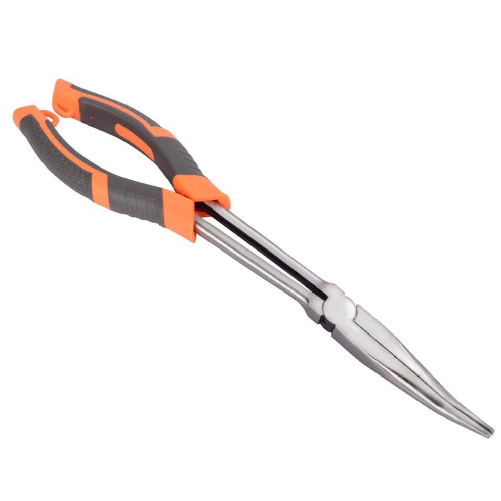 Alloy Steel 11 Inch Long Handle Pointed Nose Pliers With 25 Degree Bend For Precision Work In Tight Spaces 6038364170972